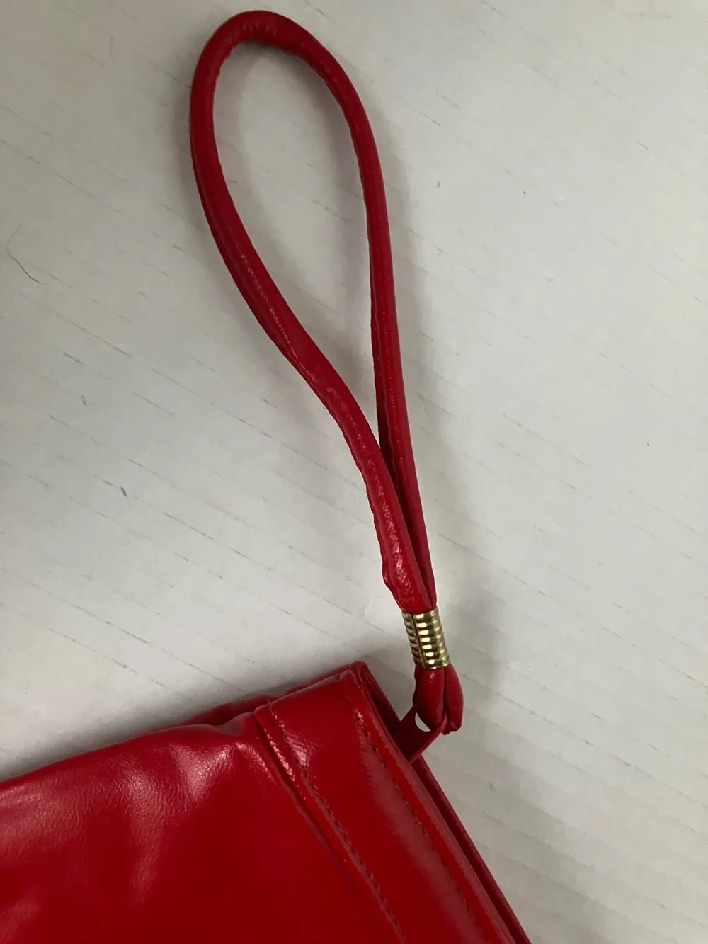 Vintage MCI 1980’s Red Women's Wristlet Clutch 8x13‎ Inches Punk Art Deco Disco